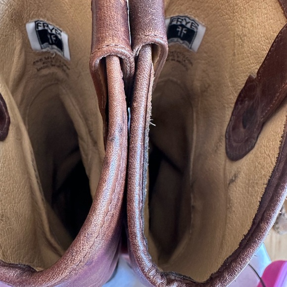 Classic Frye Melissa Button Boots in Cognac 8-1/2 M; pre-owned, good condition - Picture 4 of 9